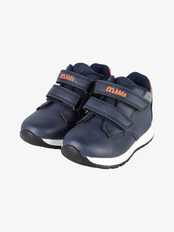 Melania Zapatillas altas para niños con tiras adherentes