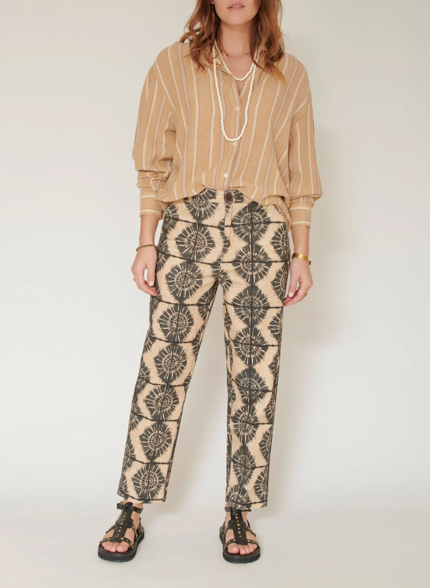 MKT PADERNO  PANTALóN CHINO DE MEZCLA DE ALGODóN ESTAMPADO EN BEIGE