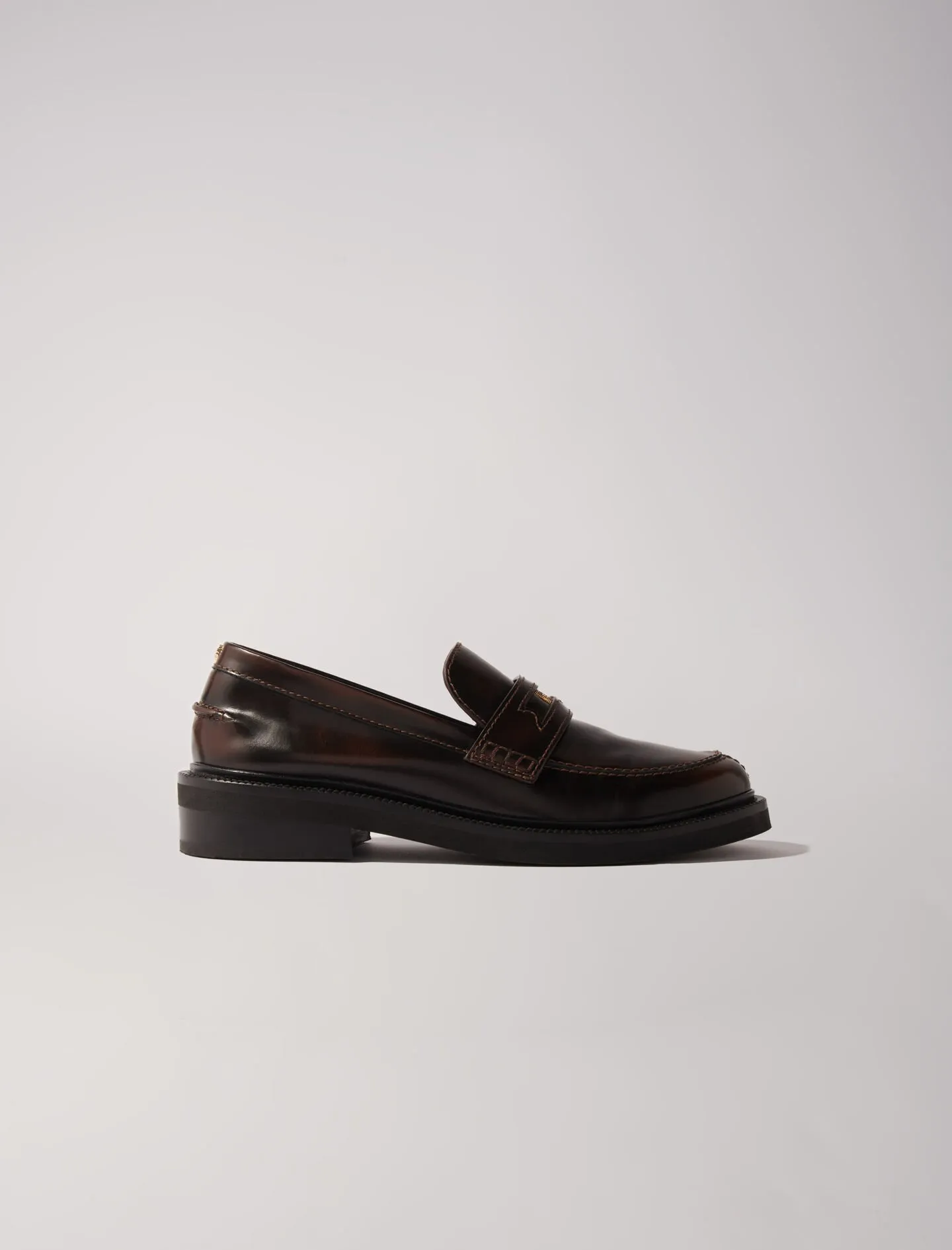 Mocasines de cuero cepillado