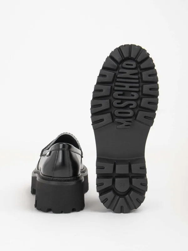 MOSCHINO MOCASINES  NEGRO