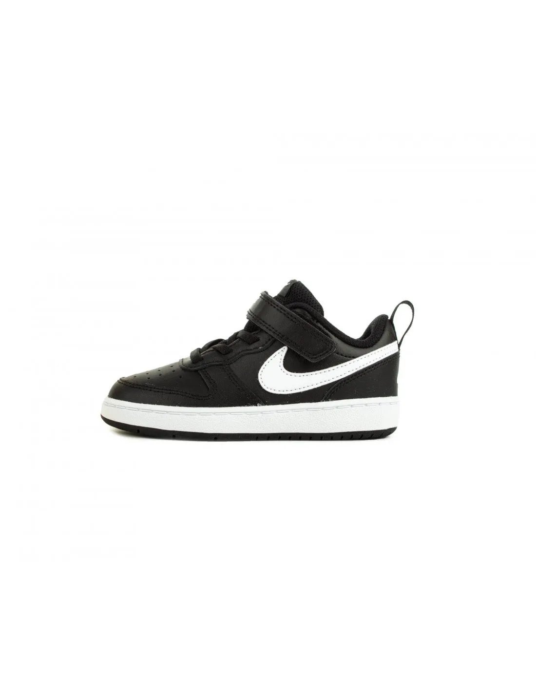 NIKE  ZAPATILLAS NEGRO Y BLANCO COURT BOROUGH LOW 2 (TDV) BEBé