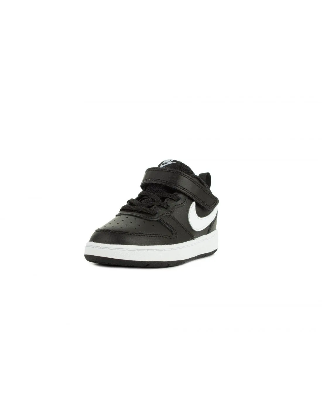 NIKE  ZAPATILLAS NEGRO Y BLANCO COURT BOROUGH LOW 2 (TDV) BEBé