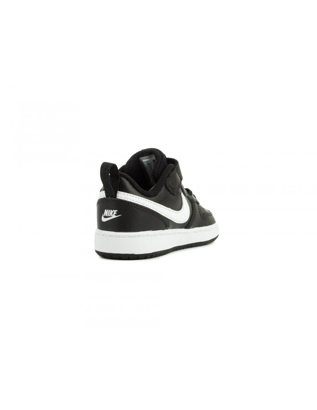NIKE  ZAPATILLAS NEGRO Y BLANCO COURT BOROUGH LOW 2 (TDV) BEBé
