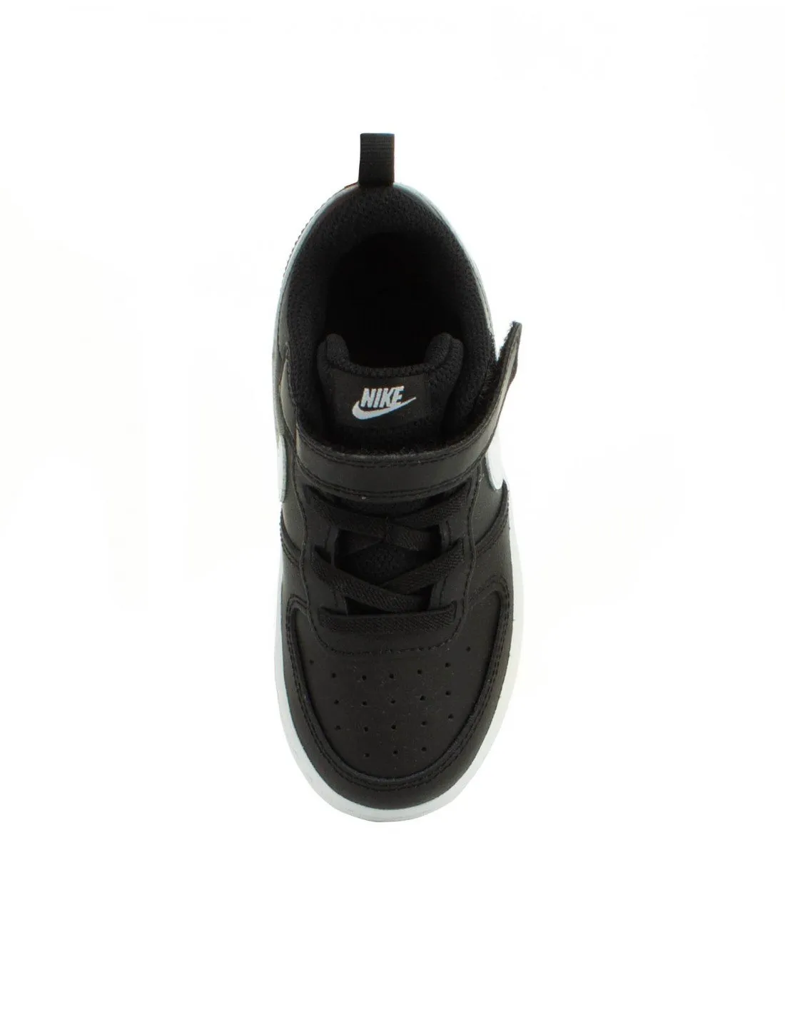 NIKE  ZAPATILLAS NEGRO Y BLANCO COURT BOROUGH LOW 2 (TDV) BEBé