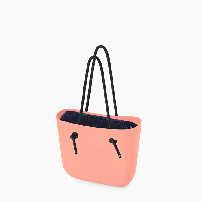 O bag salmón, denim y negro