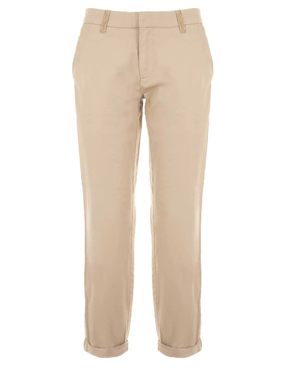 ONLY  PANTALóN BEIGE ONLBIANA EMB LOOP CHINO 15311279 MUJER