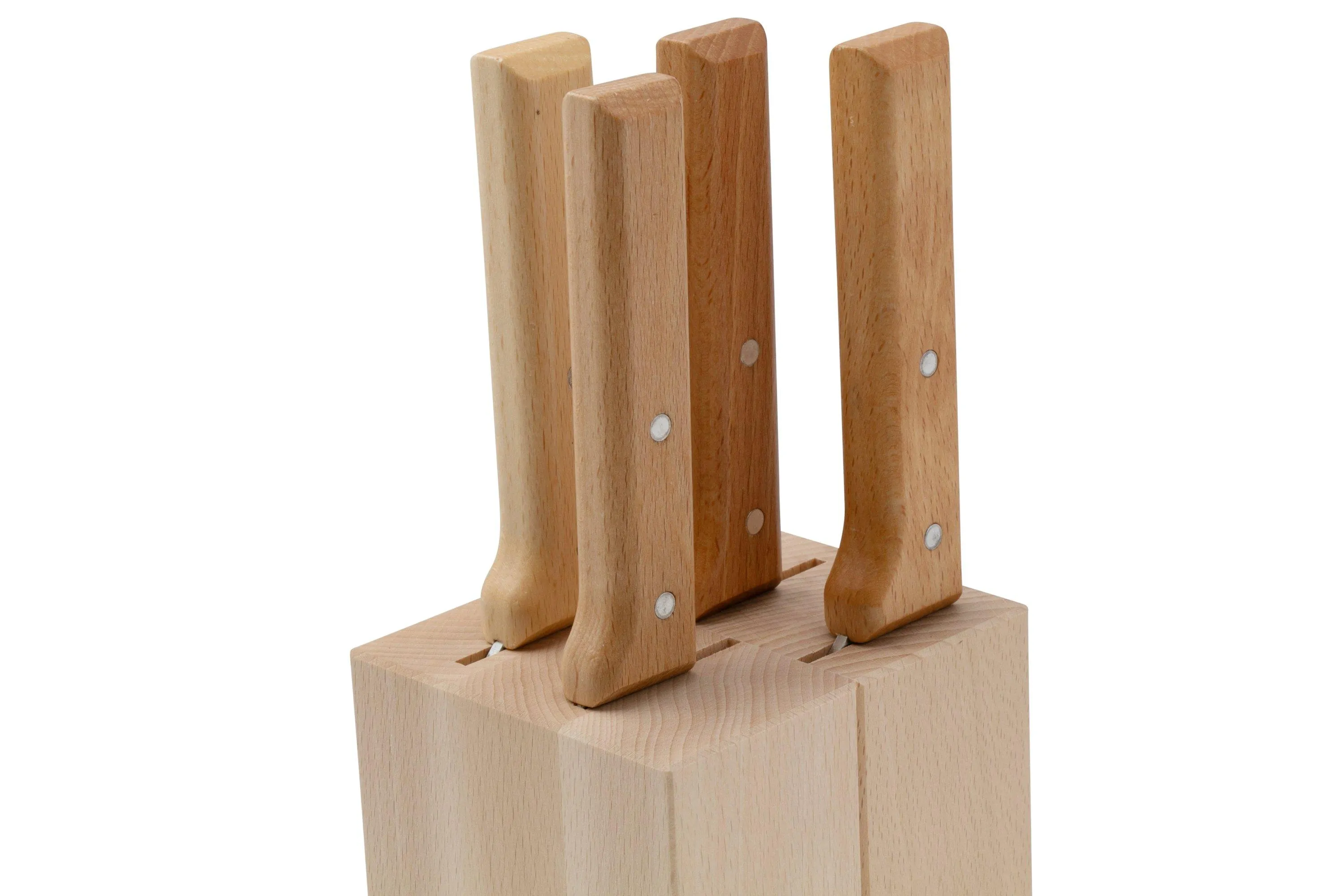 Opinel Parallèle 2403, juego de cuchillos de carne de 5 piezas con bloque