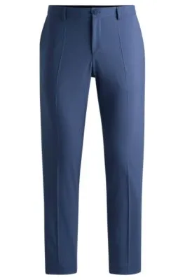 Pantalones de corte moderno de mezcla de lana elástica técnica