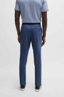 Pantalones de corte moderno de mezcla de lana elástica técnica