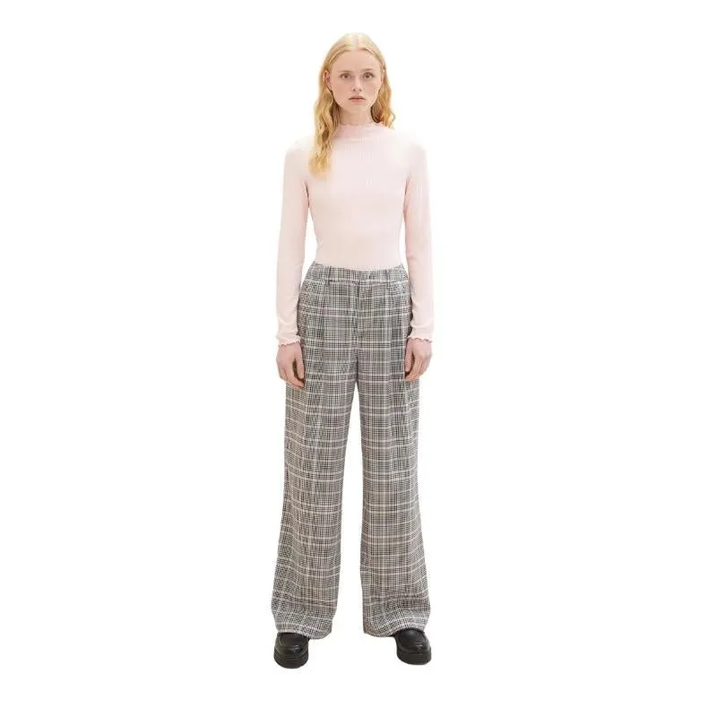  Pantalones largos Tom tailor Check Wide Leg Pant