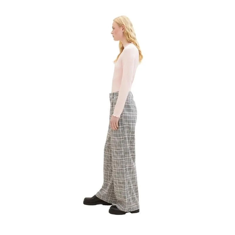 Pantalones largos Tom tailor Check Wide Leg Pant