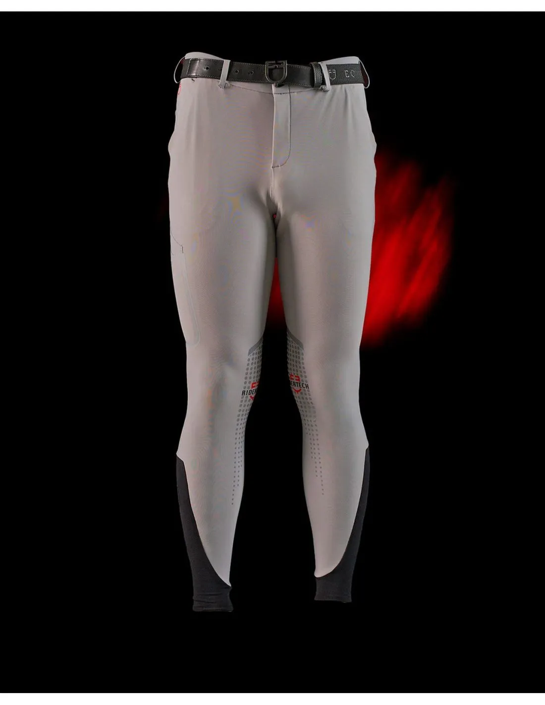 Pantalón Slim Fit Breeches Hombre Equestro Ridertechnology Gris