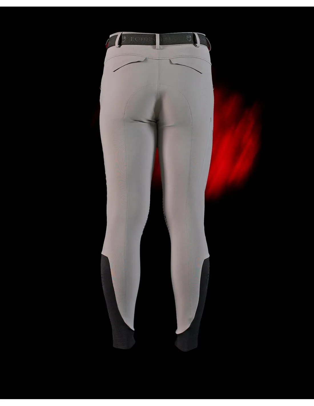 Pantalón Slim Fit Breeches Hombre Equestro Ridertechnology Gris