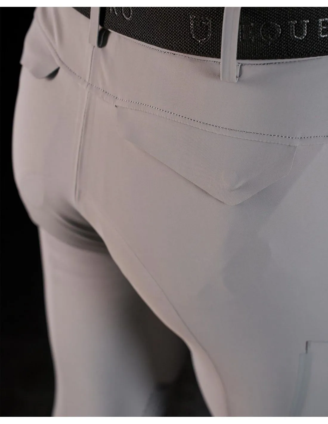 Pantalón Slim Fit Breeches Hombre Equestro Ridertechnology Gris