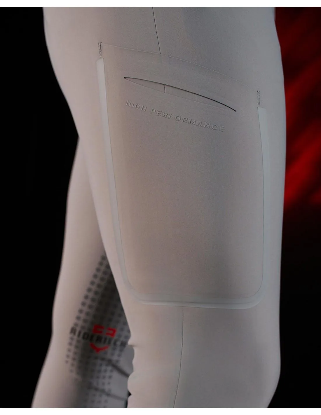 Pantalón Slim Fit Breeches Hombre Equestro Ridertechnology Gris
