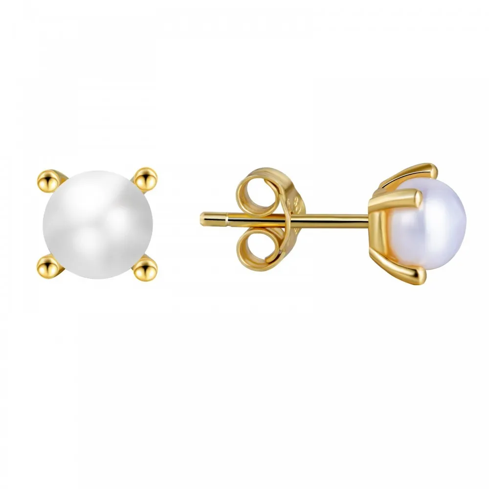 Pendiente Biser Oro (5 mm)
