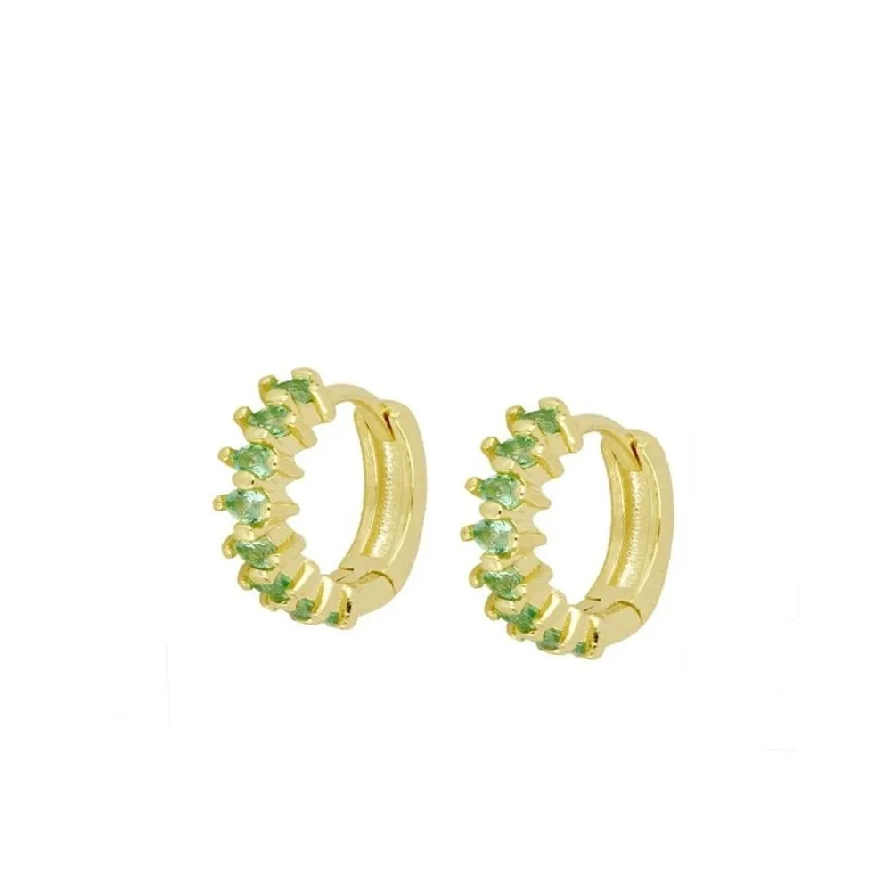 Pendiente Moe Verde Oro