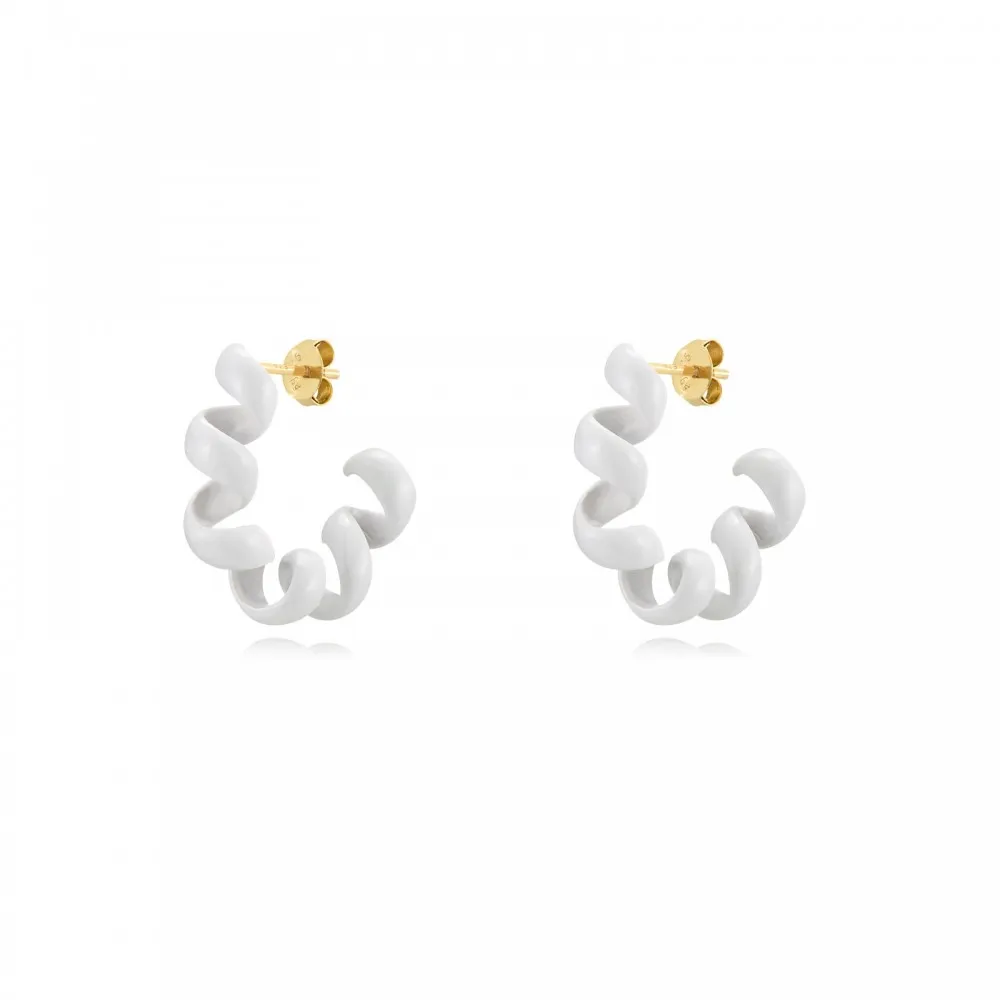 Pendientes Aros Puglia Blanco Oro (PAR)