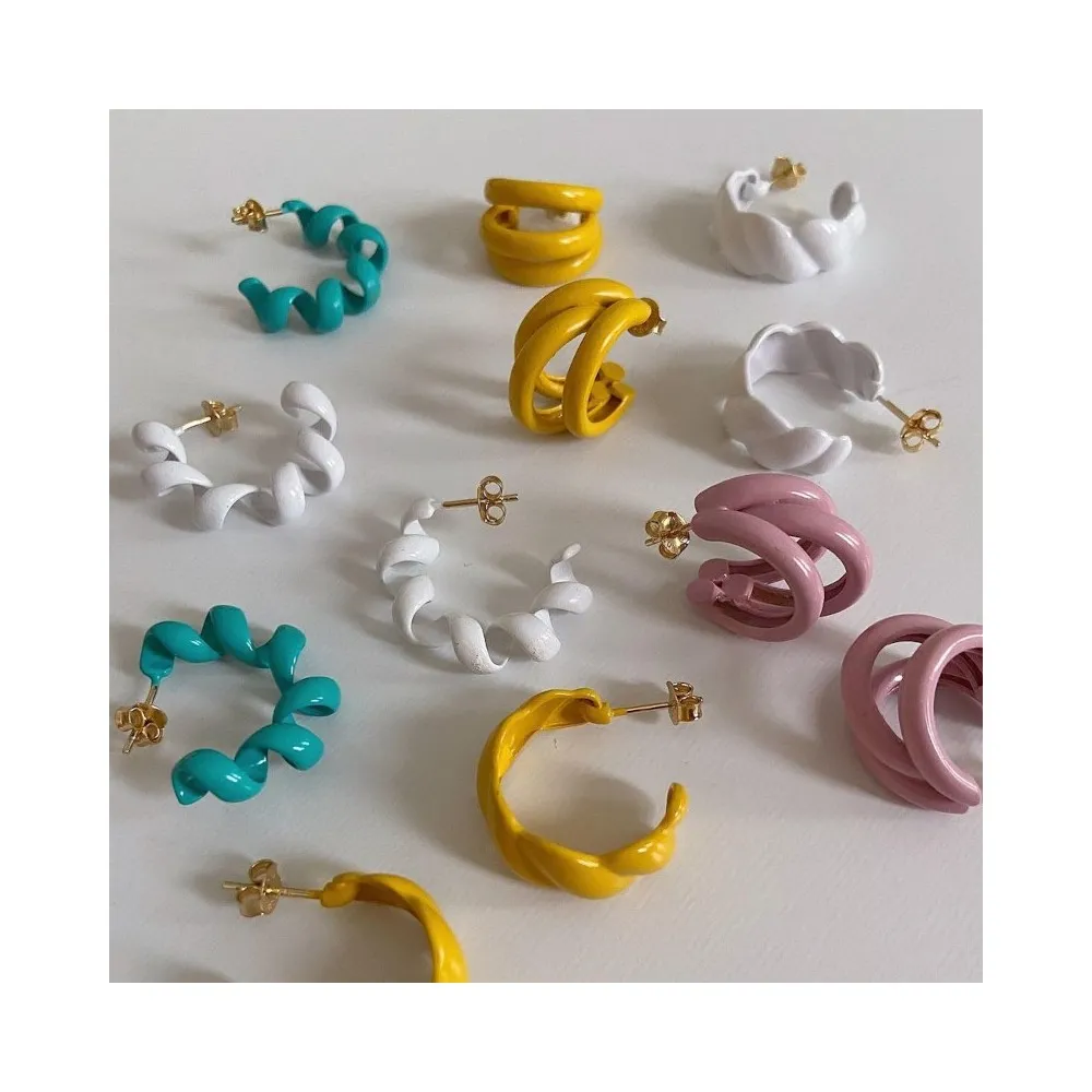 Pendientes Aros Puglia Blanco Oro (PAR)