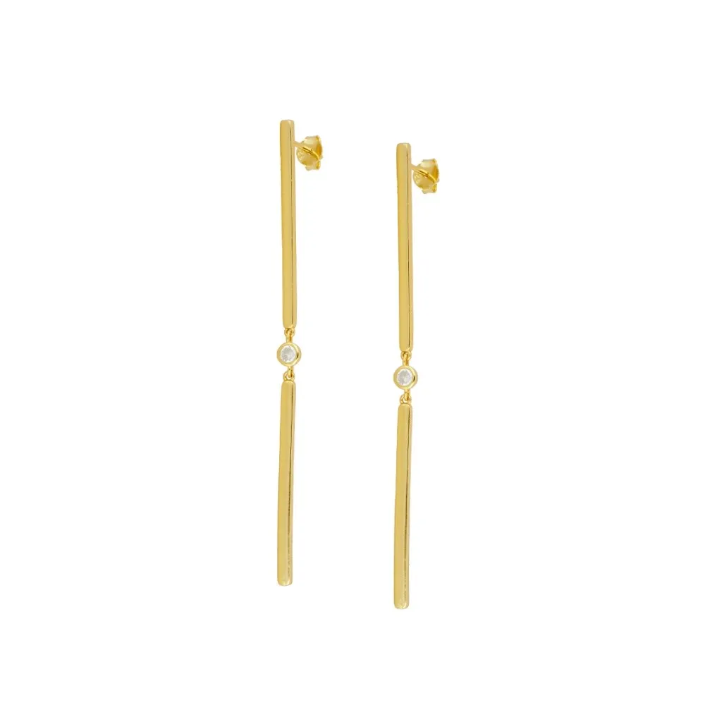 Pendientes Gioconda Circonita Blanca Oro (PAR)