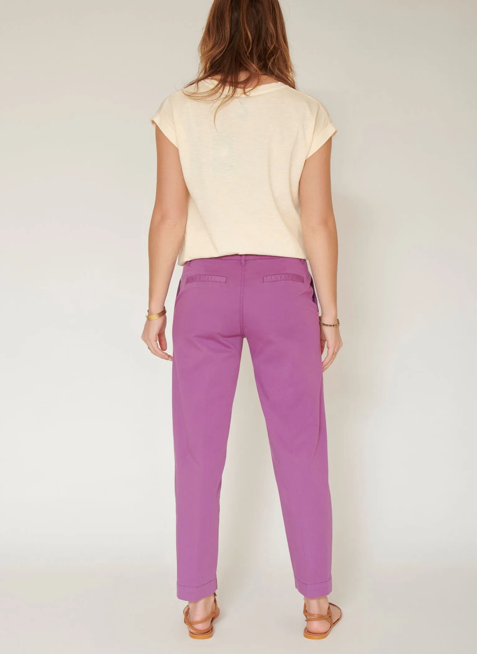 PICASSO  PANTALóN RECTO DE MEZCLA DE ALGODóN EN ROSA