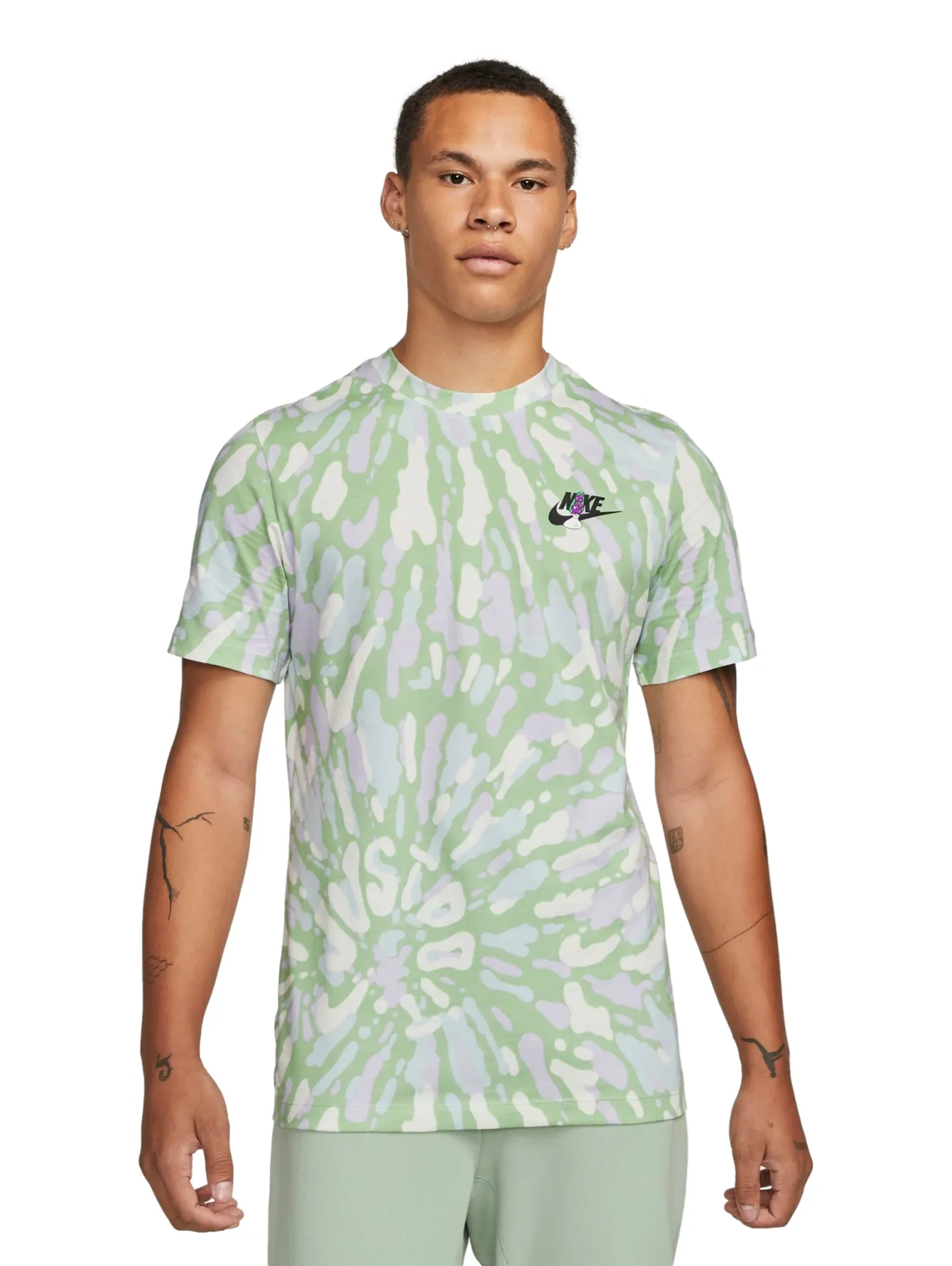 Playera Nike Sportswear Black Ligth Tie Dye Para Hombre
