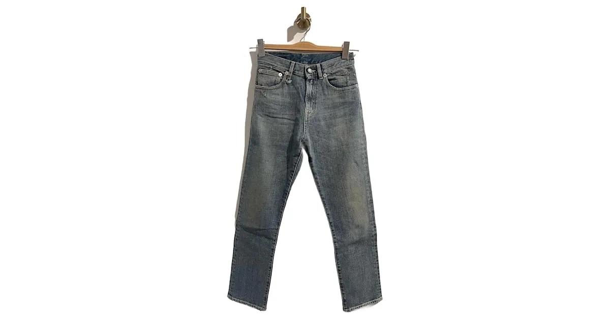 R13  pantalones vaqueros.US 25 Algodón Azul 