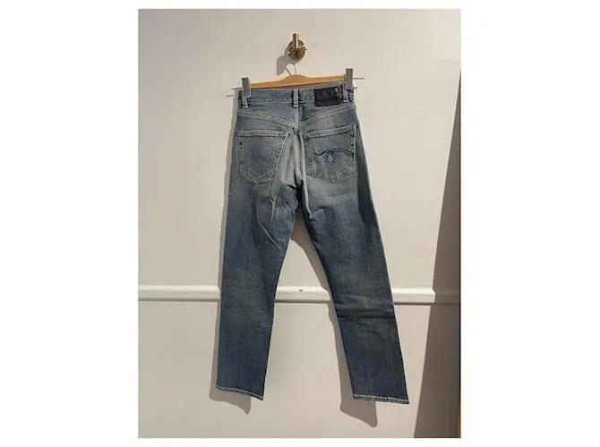 R13  pantalones vaqueros.US 25 Algodón Azul 