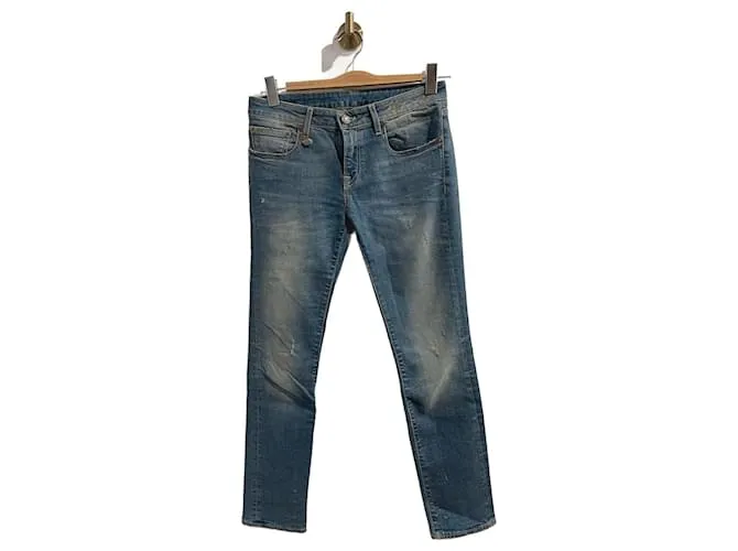 R13  pantalones vaqueros.US 27 Algodón Azul 