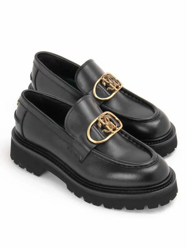 ROBERTO CAVALLI MOCASINES  NEGRO