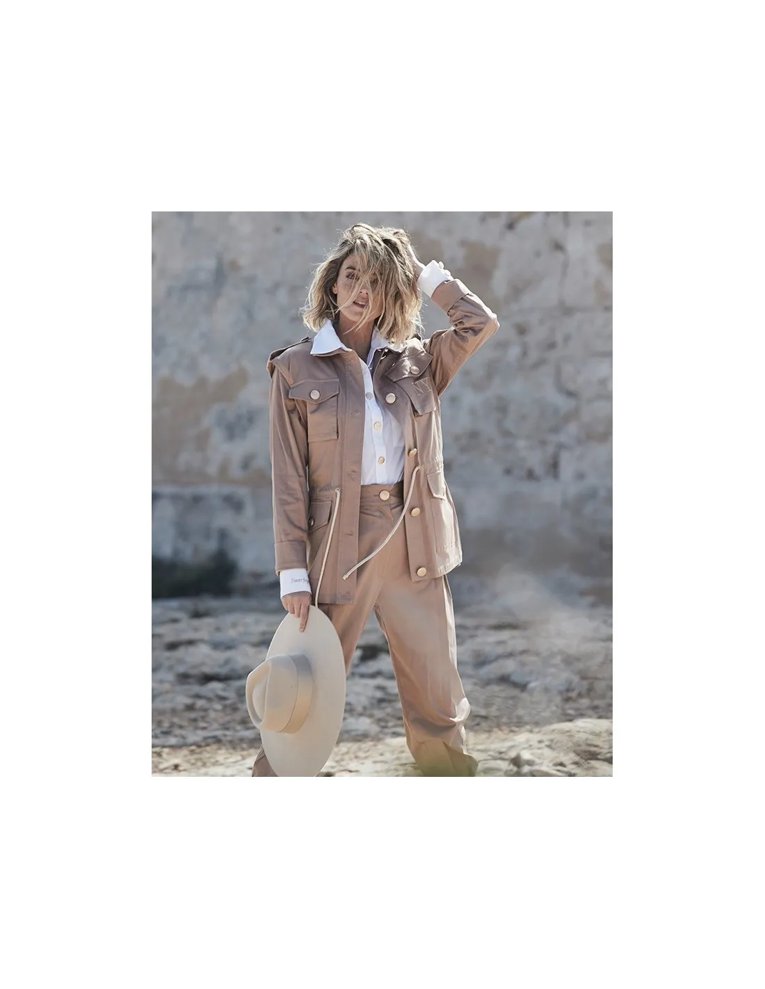 Sand Military Jacket