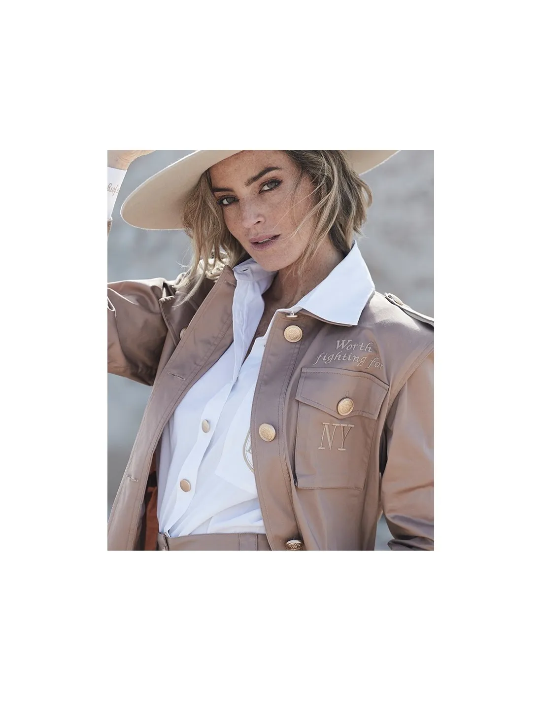 Sand Military Jacket