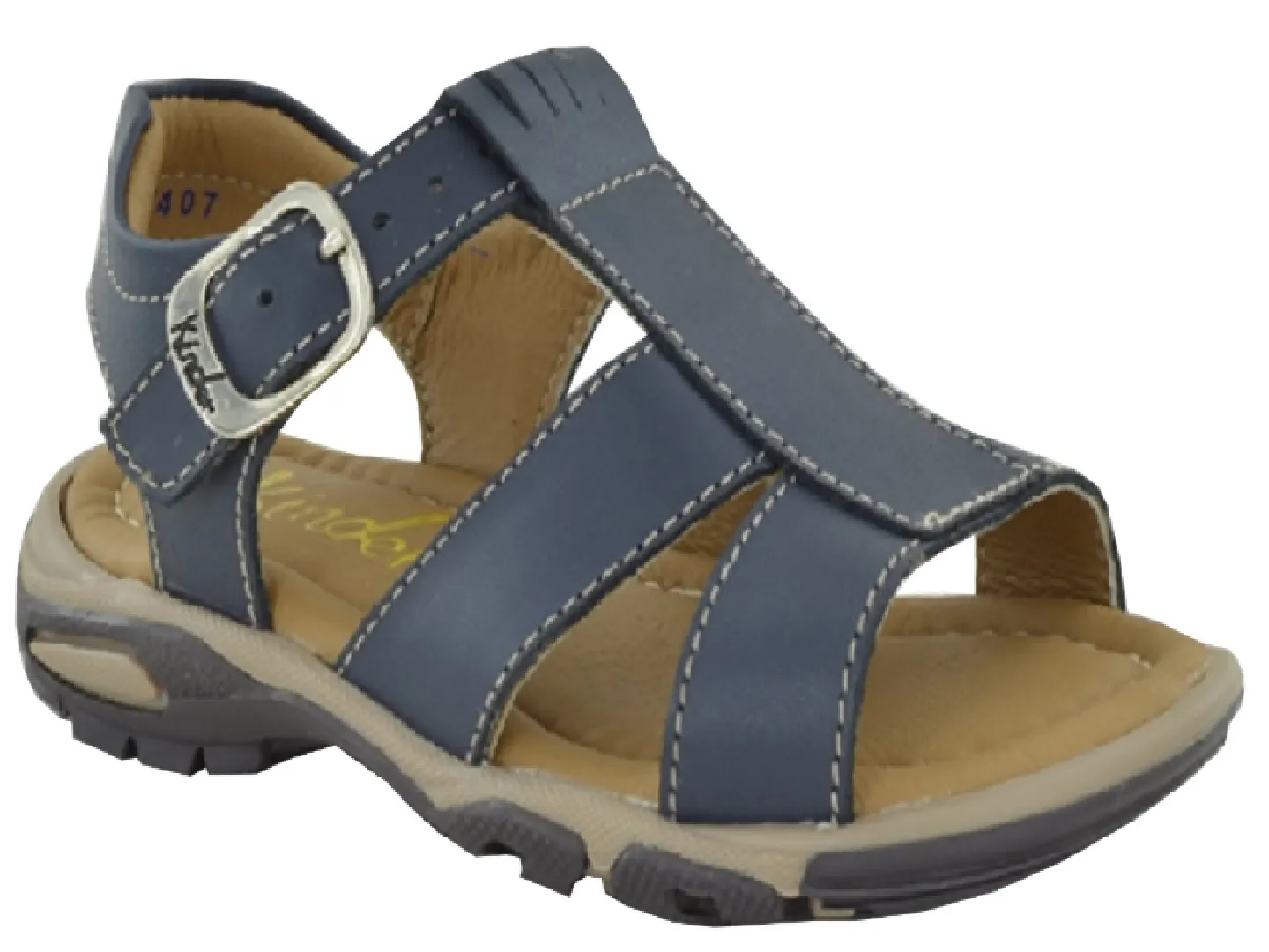 Sandalias Kinder 7407 Azul Para Niño