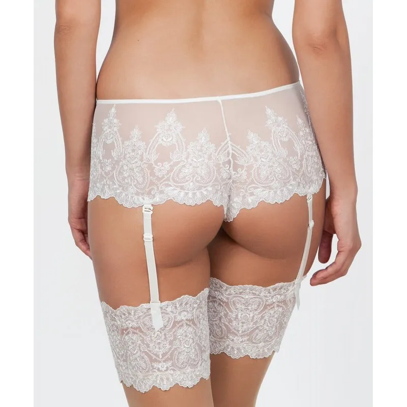 Shorty Novia encaje bordado