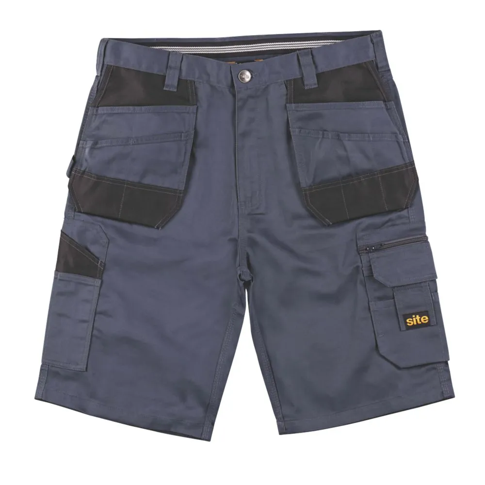 Site Jackal, pantalón corto multibolsillo, gris/negro (cintura 38