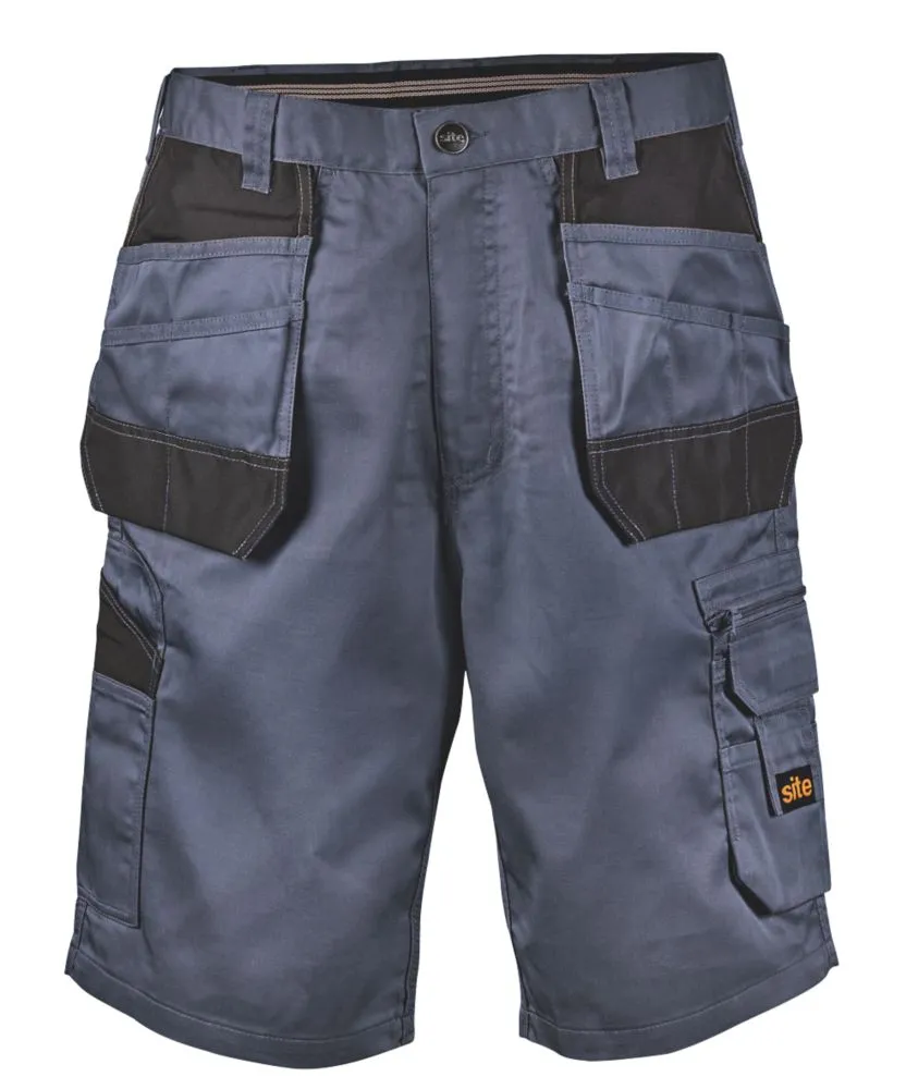 Site Jackal, pantalón corto multibolsillo, gris/negro (cintura 38