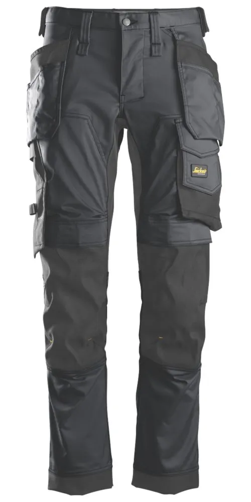 Snickers AllroundWork, pantalón elástico, gris/negro (cintura 36