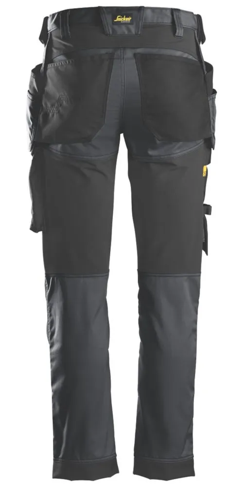 Snickers AllroundWork, pantalón elástico, gris/negro (cintura 36