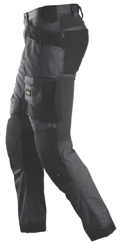 Snickers AllroundWork, pantalón elástico, gris/negro (cintura 36