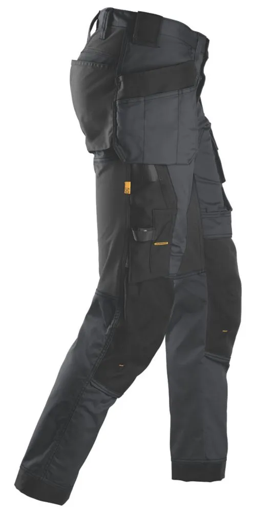 Snickers AllroundWork, pantalón elástico, gris/negro (cintura 36