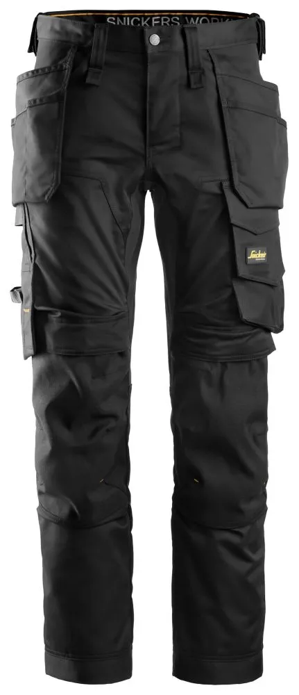 Snickers AllroundWork, pantalón elástico, negro (cintura 35