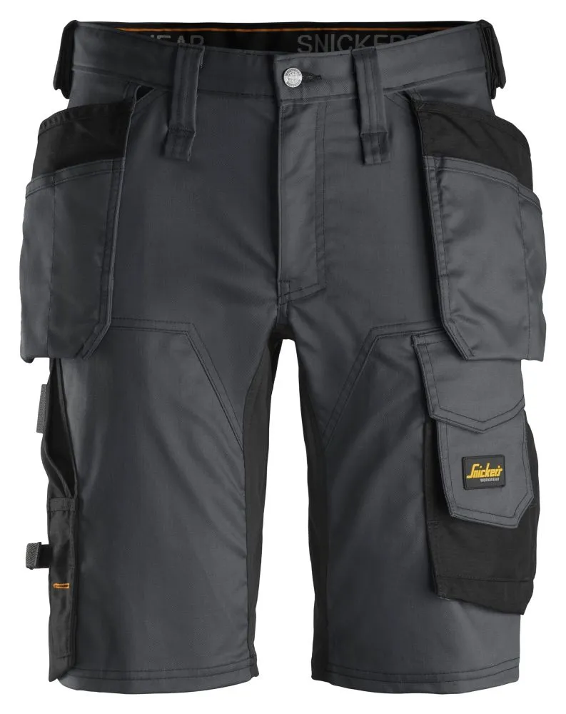 Snickers AW, pantalón corto elástico, gris/negro (cintura 31