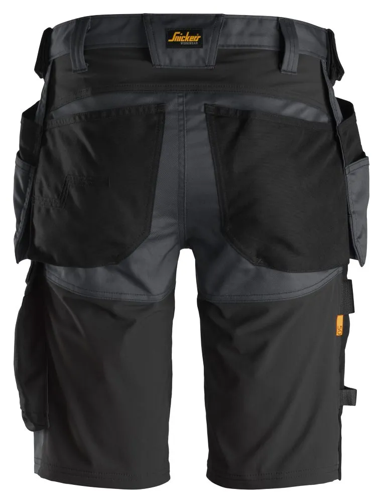 Snickers AW, pantalón corto elástico, gris/negro (cintura 31