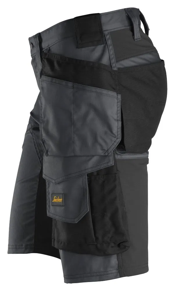 Snickers AW, pantalón corto elástico, gris/negro (cintura 31