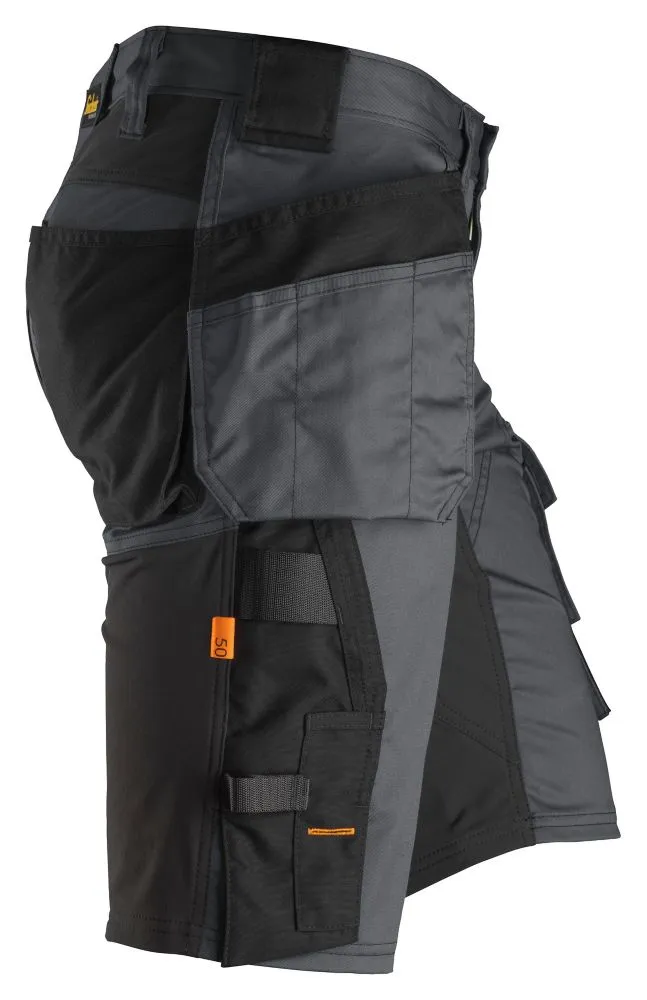 Snickers AW, pantalón corto elástico, gris/negro (cintura 31