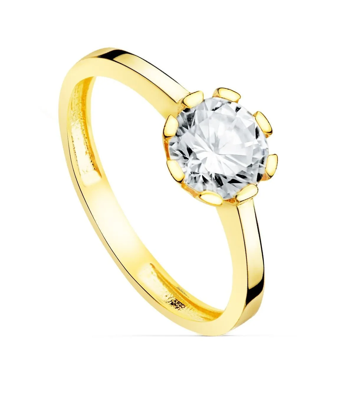 Solitario mujer Oro Amarillo 18K Lausana