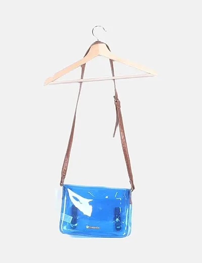 Springfield Bolso satchel azul semitransparente