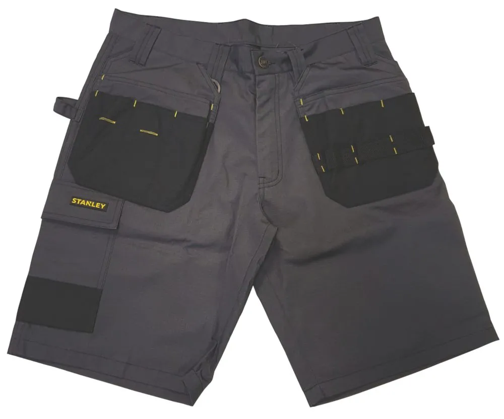 Stanley Lincoln, pantalón corto de trabajo con bolsillos de pistolera, gris (cintura 34