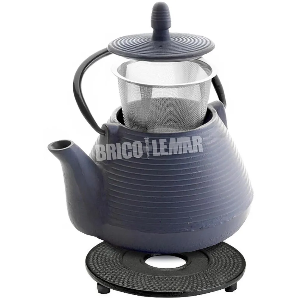 Tetera de hierro fundido Java 1L + reposatetera Ibili