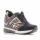 Zapatillas cuña Owel luanda con varios tejidos animal print